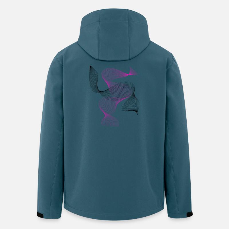 Neonspirale Pink Abstrakt - Recycelte Männer Softshell-Jacke von Stanley/Stella - Dunkles Petrol