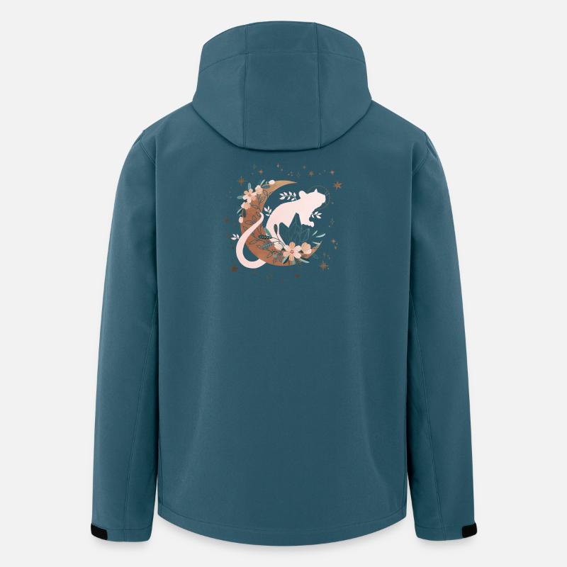 Himmlische Mondratte - Recycelte Männer Softshell-Jacke von Stanley/Stella - Dunkles Petrol