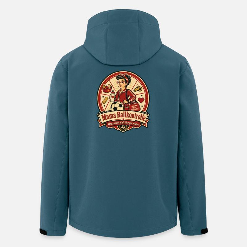 Mama Ballkontrolle - Recycelte Männer Softshell-Jacke von Stanley/Stella - Dunkles Petrol