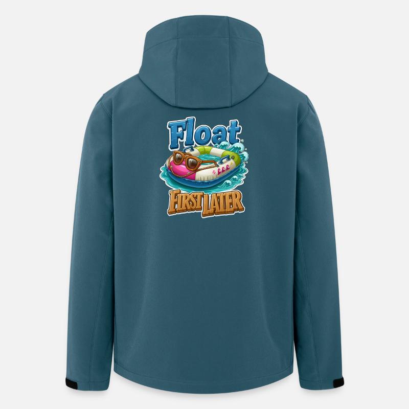 Erst schwimmen, später - Recycelte Männer Softshell-Jacke von Stanley/Stella - Dunkles Petrol