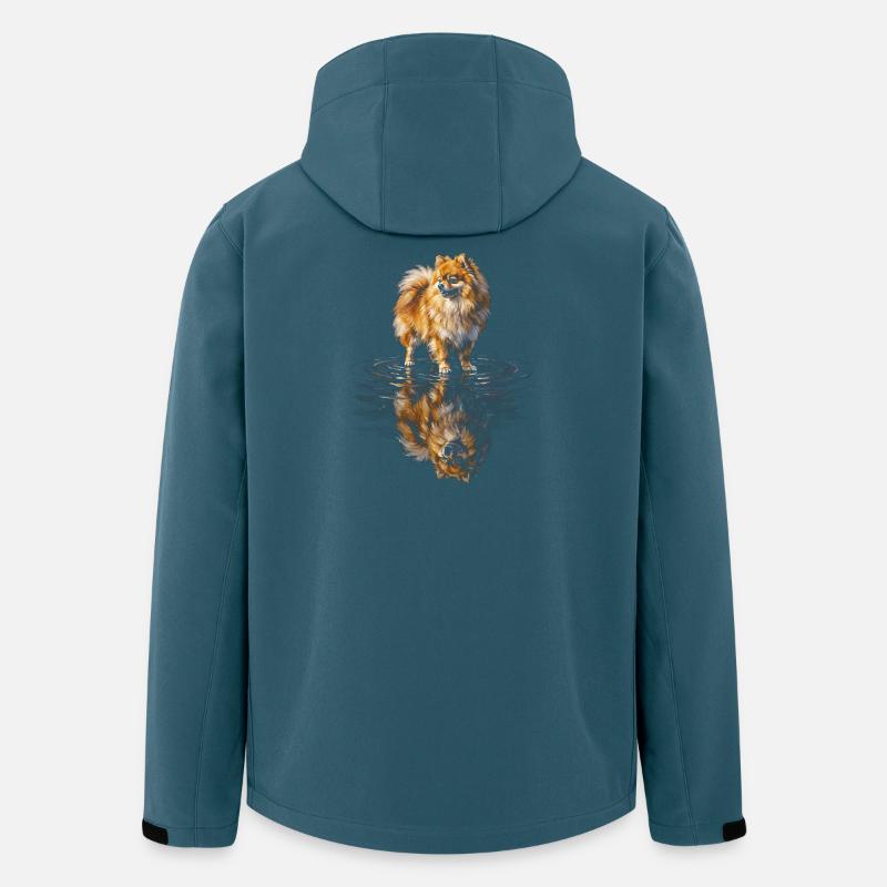 Pomeranian Water Reflection - Men’s Recycled Softshell Jacket by Stanley/Stella - stargazer