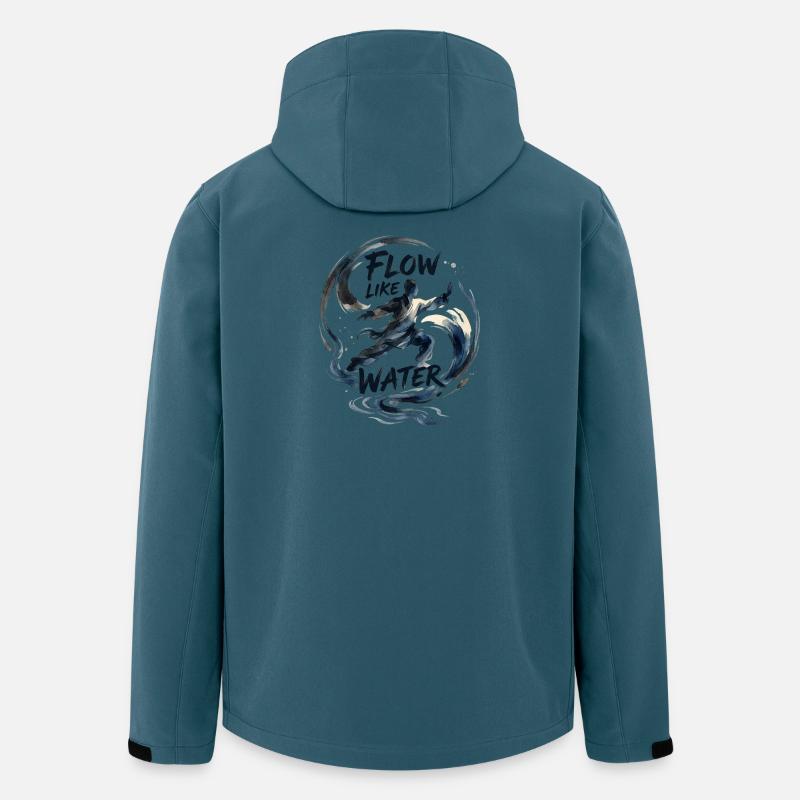 Flux du Tai Chi - Veste softshell homme en polyester recyclé Stanley/Stella - bleu pétrole foncé