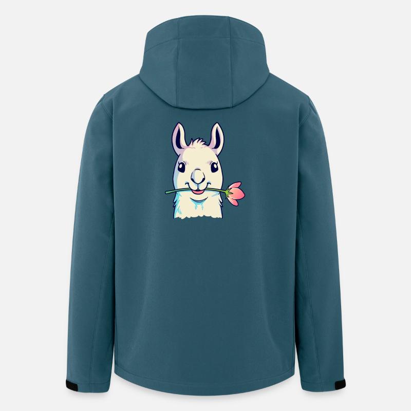 Lama et Rose - Veste softshell homme en polyester recyclé Stanley/Stella - bleu pétrole foncé