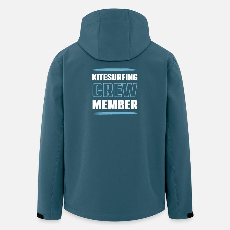 Équipe de kitesurf - Veste softshell homme en polyester recyclé Stanley/Stella - bleu pétrole foncé