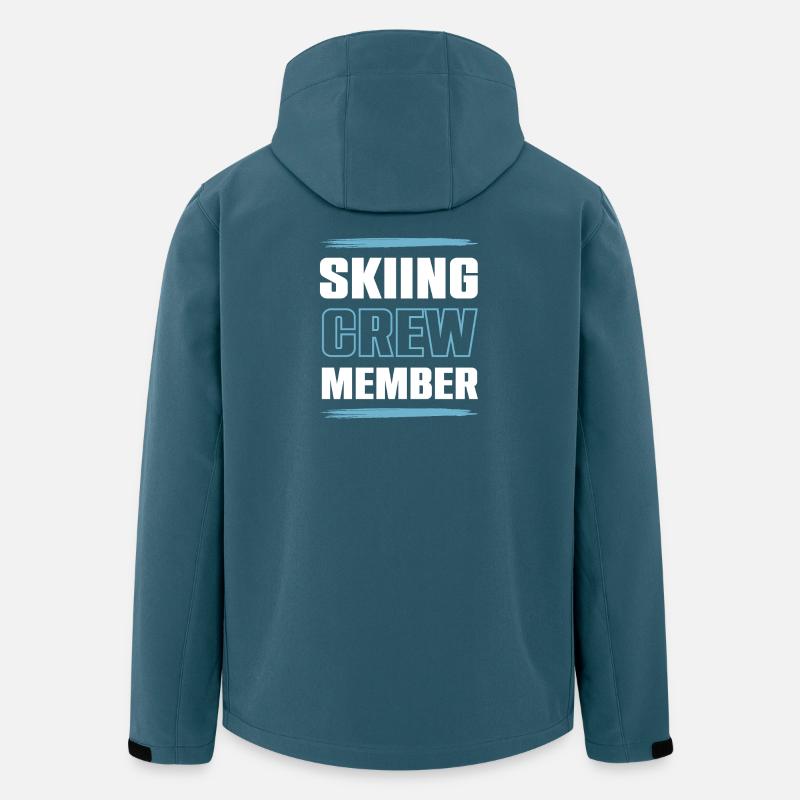 Équipe de ski - Veste softshell homme en polyester recyclé Stanley/Stella - bleu pétrole foncé