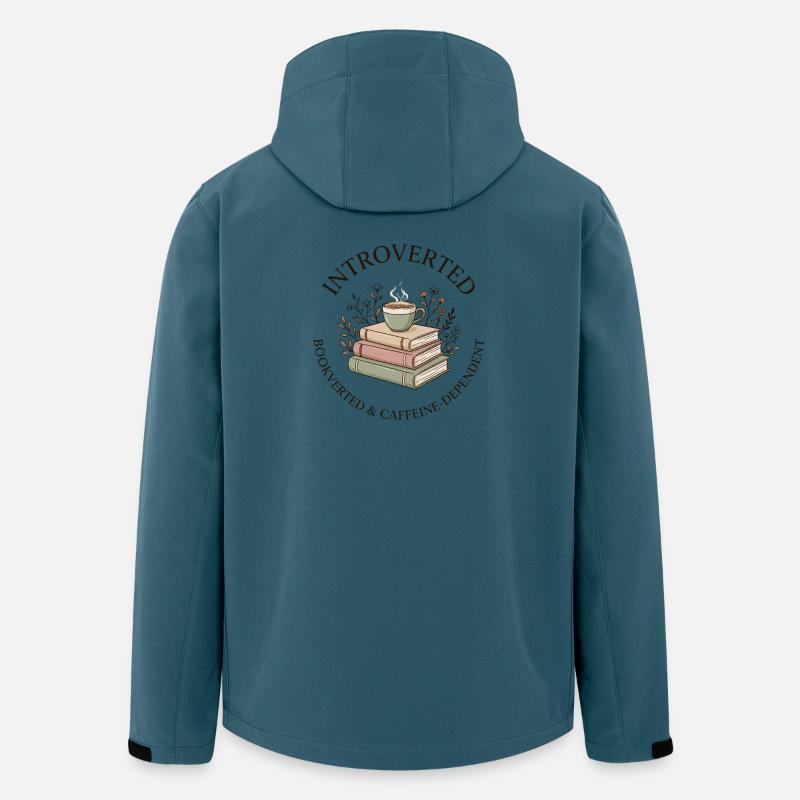Introvert Books Coffee Bookworm - Men’s Recycled Softshell Jacket by Stanley/Stella - stargazer