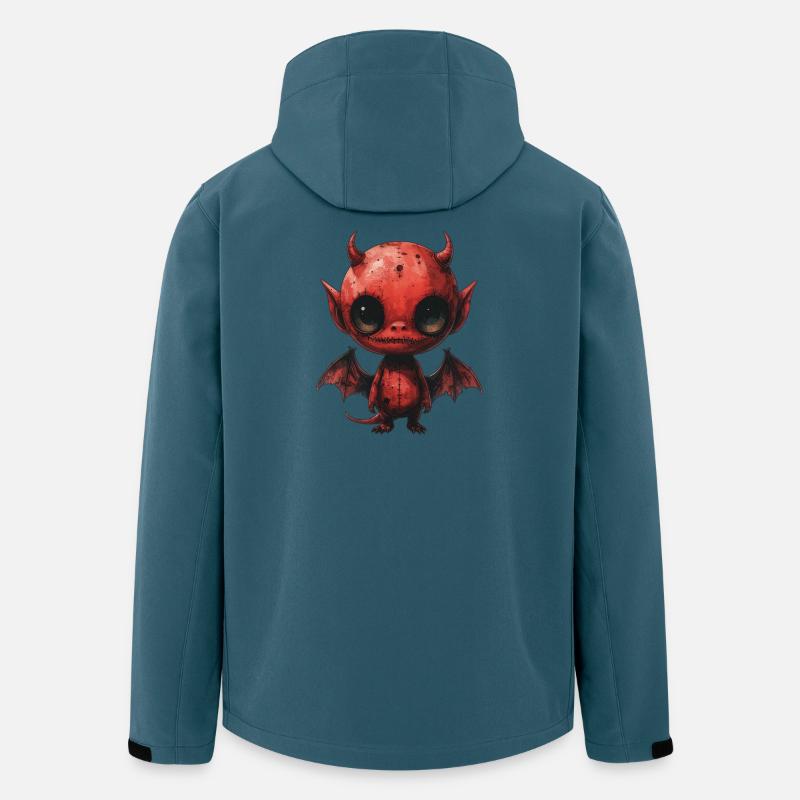 Creepy Cute Red Devil - Recycelte Männer Softshell-Jacke von Stanley/Stella - Dunkles Petrol