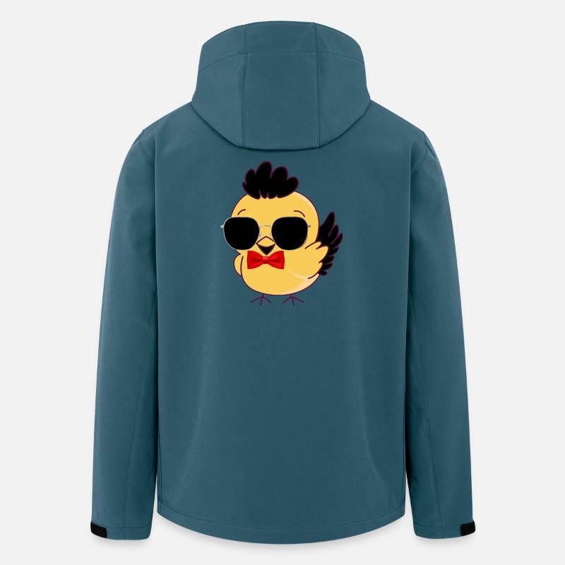 Poussin chic lunettes soleil - Veste softshell homme en polyester recyclé Stanley/Stella - bleu pétrole foncé