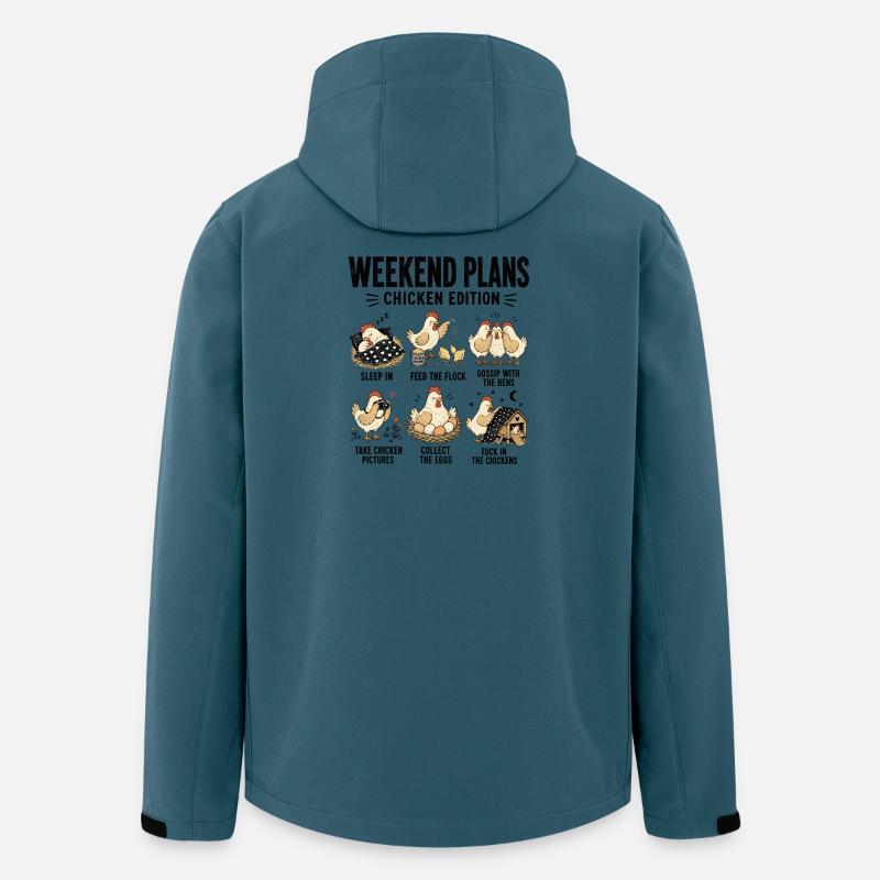 Weekend Plans Chicken Edition Funny - Men’s Recycled Softshell Jacket by Stanley/Stella - stargazer