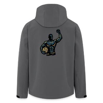 Équipe d’athlètes musculaires des joueurs de beach-volley-ball - Veste softshell homme en polyester recyclé Stanley/Stella - bleu pétrole foncé - Dos - AI Model Male 185 light (185cm)