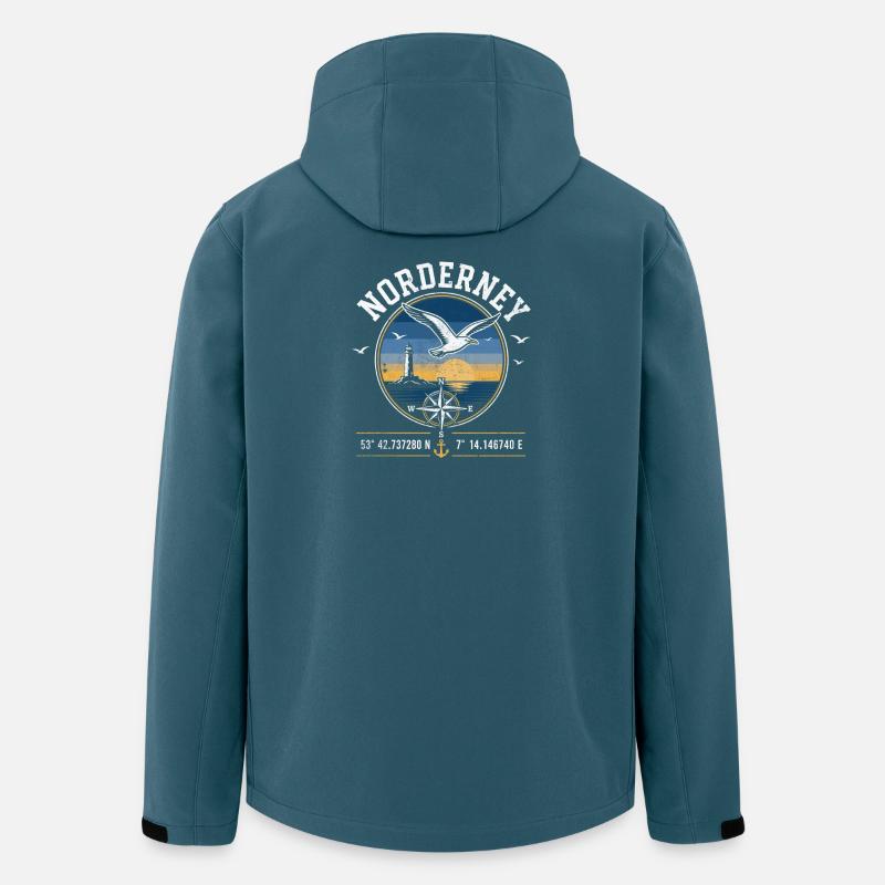 Norderney Coastal Compass Sunset - Men’s Recycled Softshell Jacket by Stanley/Stella - stargazer