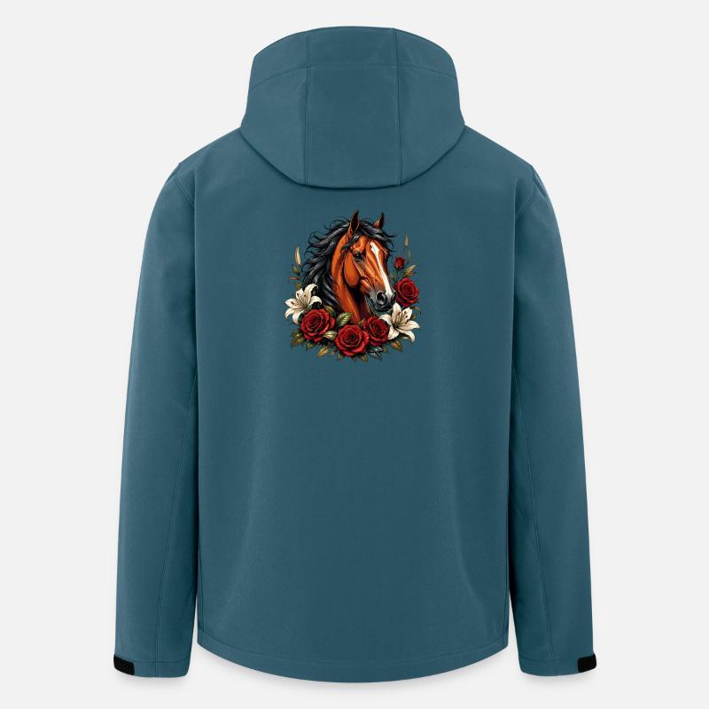 Horse face with rose frame - Men’s Recycled Softshell Jacket by Stanley/Stella - stargazer