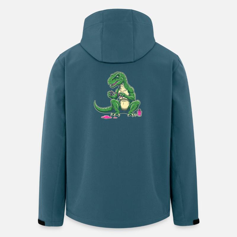 Dino Nagellack Chaos - Recycelte Männer Softshell-Jacke von Stanley/Stella - Dunkles Petrol