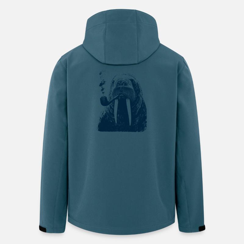 Walross Kapitän - Recycelte Männer Softshell-Jacke von Stanley/Stella - Dunkles Petrol