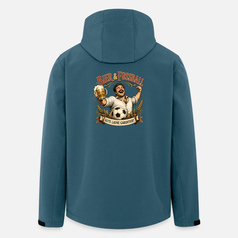 Bier & Fußball Jubler - Recycelte Männer Softshell-Jacke von Stanley/Stella - Dunkles Petrol