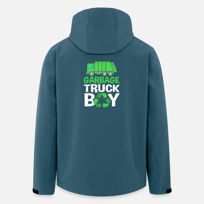 Mülleimer Müllwagen Müllauto Müllmann - Recycelte Männer Softshell-Jacke von Stanley/Stella - Dunkles Petrol