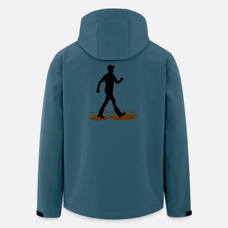 Wadloper Man – Schlammentdecker - Recycelte Männer Softshell-Jacke von Stanley/Stella - Dunkles Petrol