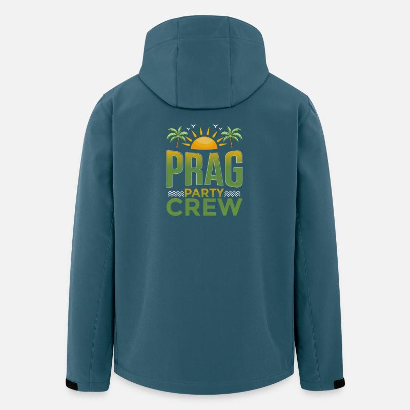 Prag Party Crew - Recycelte Männer Softshell-Jacke von Stanley/Stella - Dunkles Petrol
