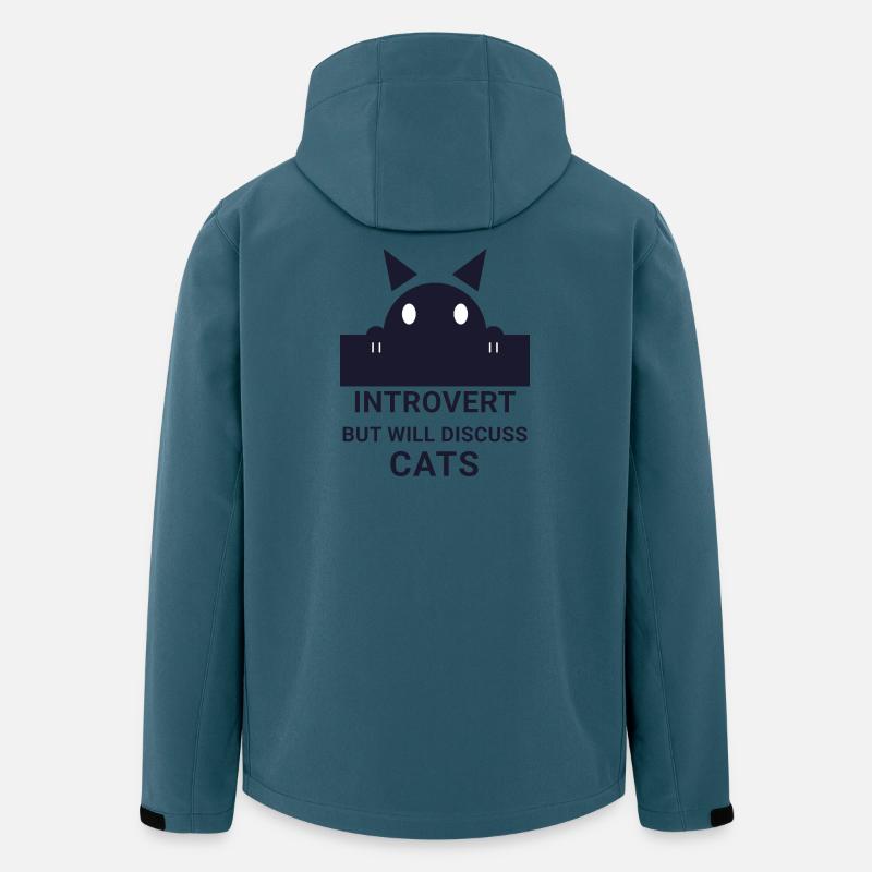 Introvertierter wird über Katzen sprechen - Recycelte Männer Softshell-Jacke von Stanley/Stella - Dunkles Petrol