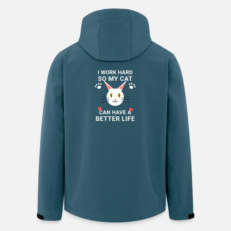 Cat Life Motivation Tee - Men’s Recycled Softshell Jacket by Stanley/Stella - stargazer