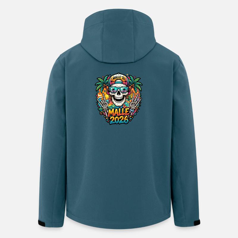 Malle 2026 Skull - Veste softshell homme en polyester recyclé Stanley/Stella - bleu pétrole foncé