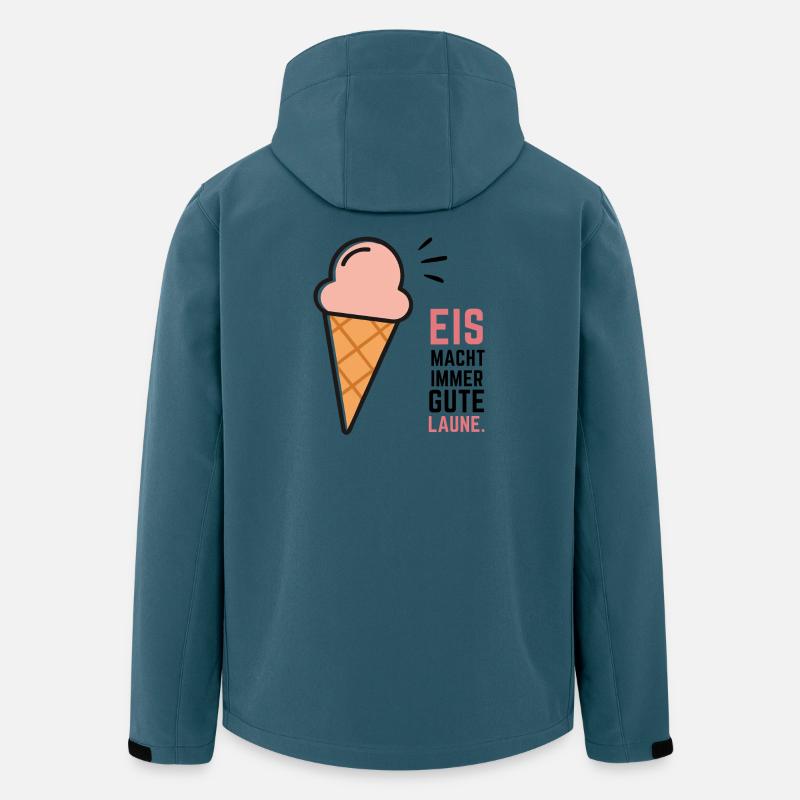 Eis Gute Laune - Recycelte Männer Softshell-Jacke von Stanley/Stella - Dunkles Petrol