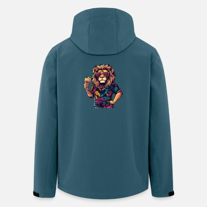 Lion Comic Summer - Veste softshell homme en polyester recyclé Stanley/Stella - bleu pétrole foncé