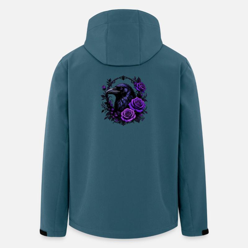 Night crow with violet roses - Men’s Recycled Softshell Jacket by Stanley/Stella - stargazer