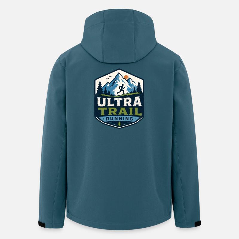 Ultra-Trailrunning - Recycelte Männer Softshell-Jacke von Stanley/Stella - Dunkles Petrol