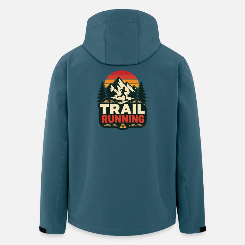 Trailrunning - Recycelte Männer Softshell-Jacke von Stanley/Stella - Dunkles Petrol