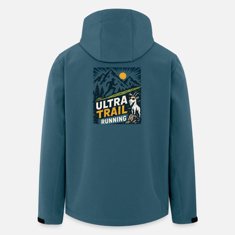 Ultra-Trailrunning - Recycelte Männer Softshell-Jacke von Stanley/Stella - Dunkles Petrol