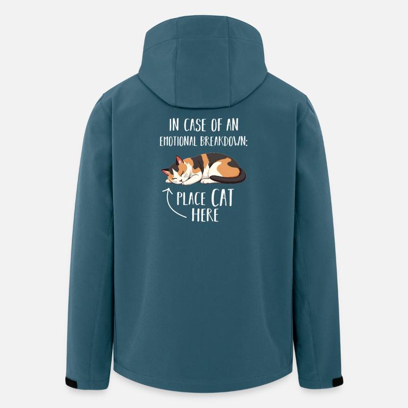 Katze - Recycelte Männer Softshell-Jacke von Stanley/Stella - Dunkles Petrol