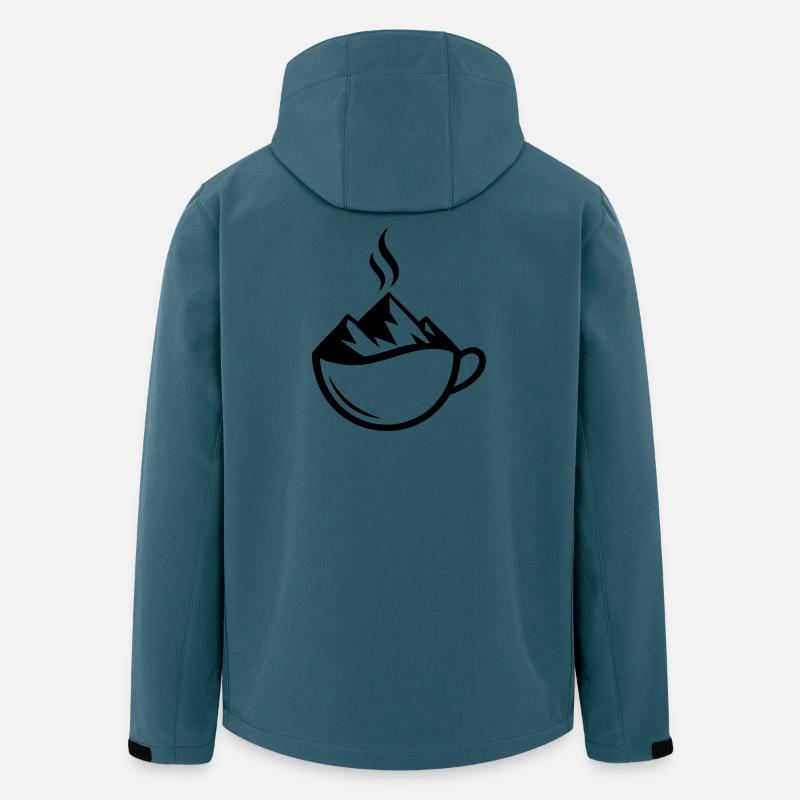 Berg Kaffee Outdoor Tasse - Recycelte Männer Softshell-Jacke von Stanley/Stella - Dunkles Petrol