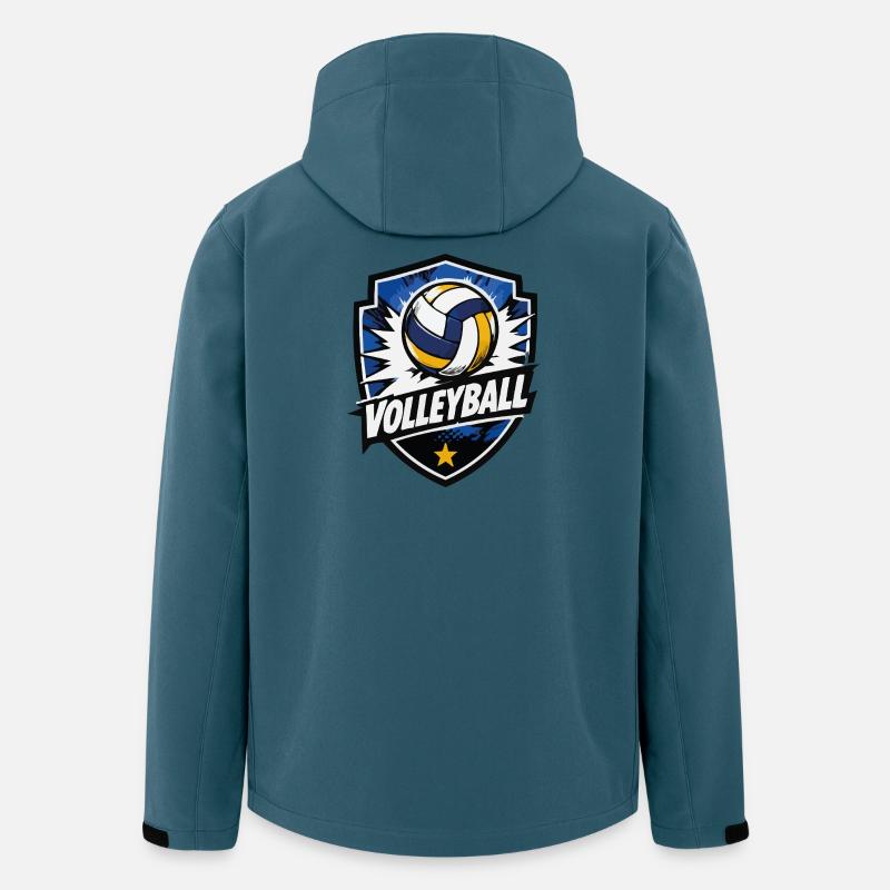 Volleyball Shield Dynamik - Recycelte Männer Softshell-Jacke von Stanley/Stella - Dunkles Petrol