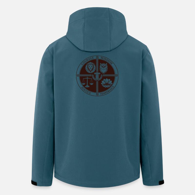 Stoische Vier Tugenden - Recycelte Männer Softshell-Jacke von Stanley/Stella - Dunkles Petrol