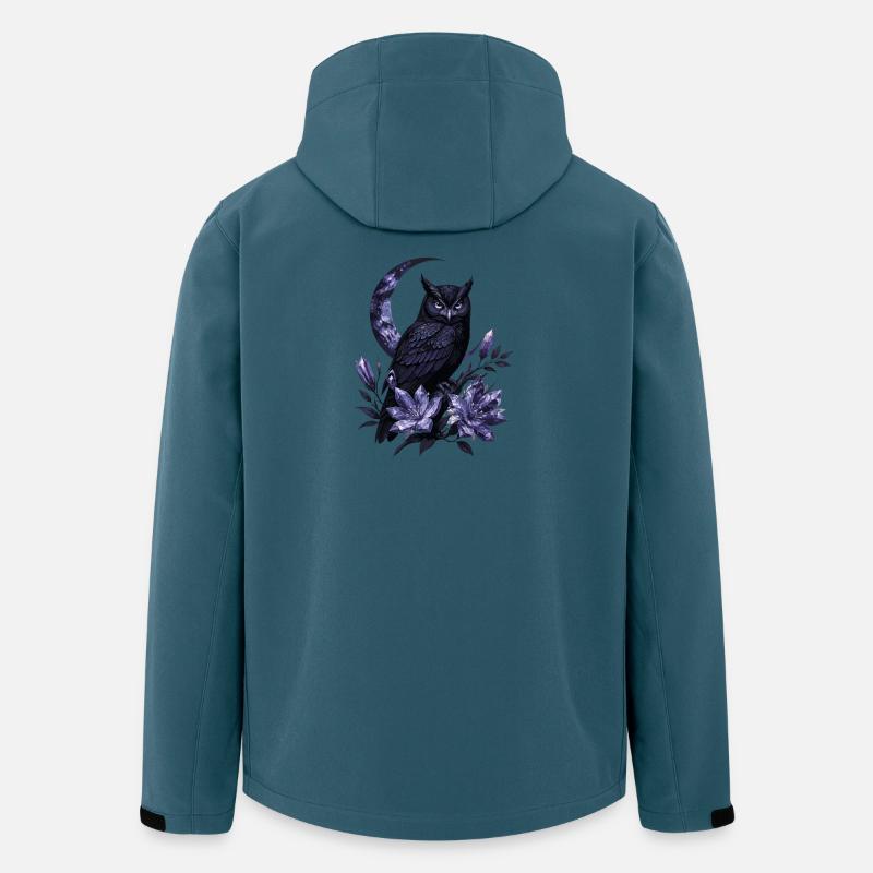 Nachtvogel Amethystblüten - Recycelte Männer Softshell-Jacke von Stanley/Stella - Dunkles Petrol