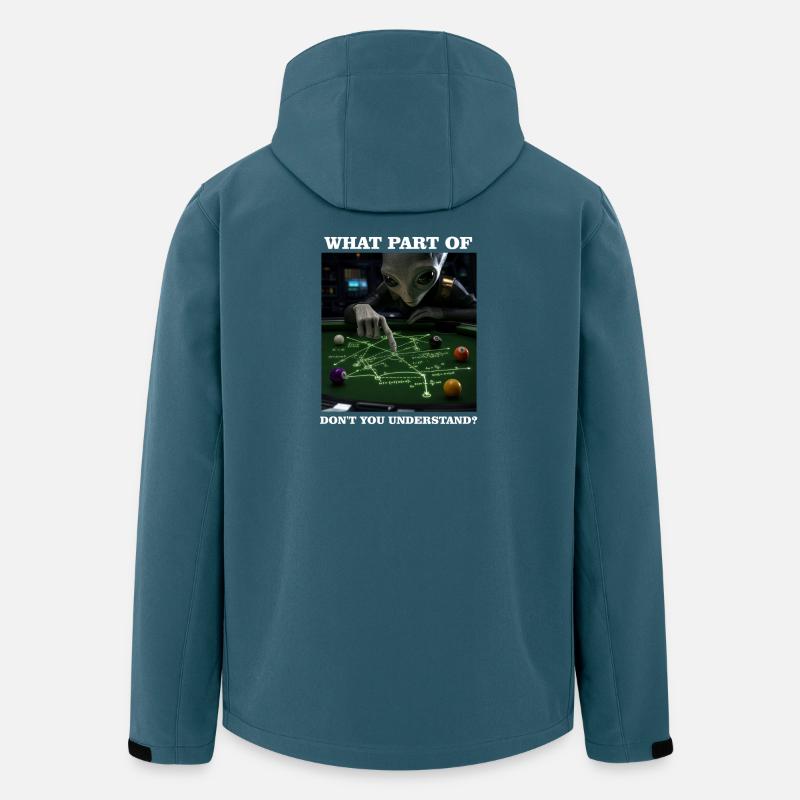 Billard-Physik-Alien-Nerd-Billardspieler - Recycelte Männer Softshell-Jacke von Stanley/Stella - Dunkles Petrol
