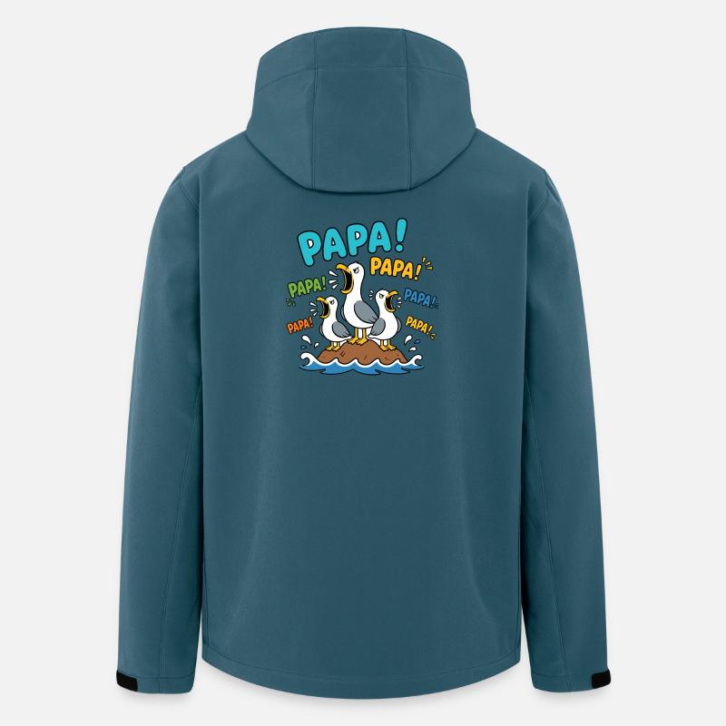 papa mouette - Veste softshell homme en polyester recyclé Stanley/Stella - bleu pétrole foncé