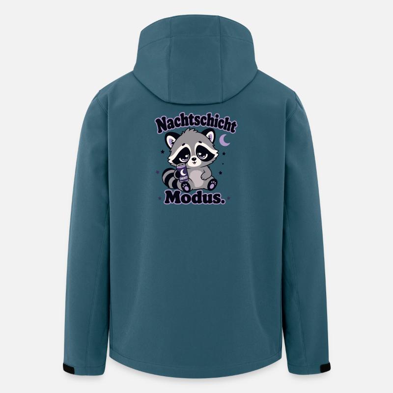 Nachtschicht Waschbär Modus - Recycelte Männer Softshell-Jacke von Stanley/Stella - Dunkles Petrol