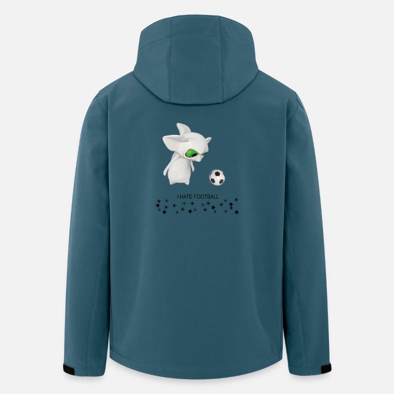 Kleines Alien hasst Fußball - Recycelte Männer Softshell-Jacke von Stanley/Stella - Dunkles Petrol