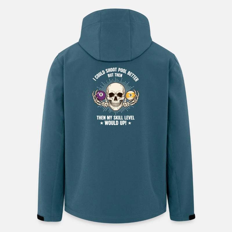 Billiard-Schädel-Billard-Billard-Tisch - Recycelte Männer Softshell-Jacke von Stanley/Stella - Dunkles Petrol