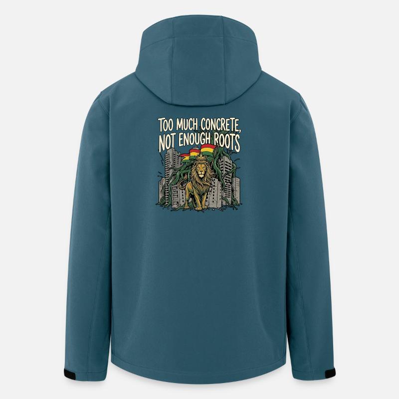 More Roots Lion - Recycelte Männer Softshell-Jacke von Stanley/Stella - Dunkles Petrol