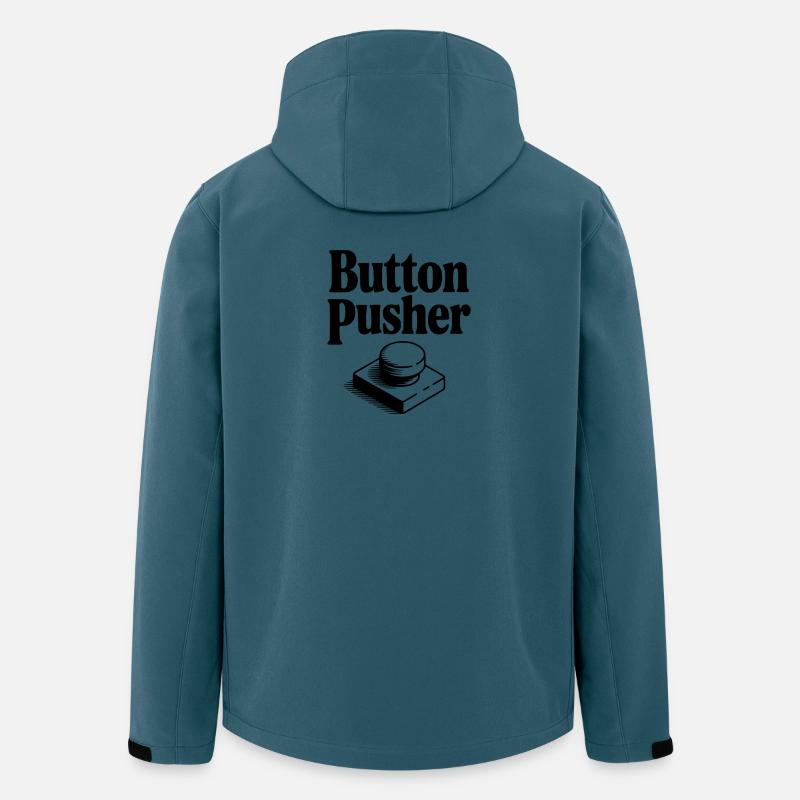 Presseur de boutons - Veste softshell homme en polyester recyclé Stanley/Stella - bleu pétrole foncé