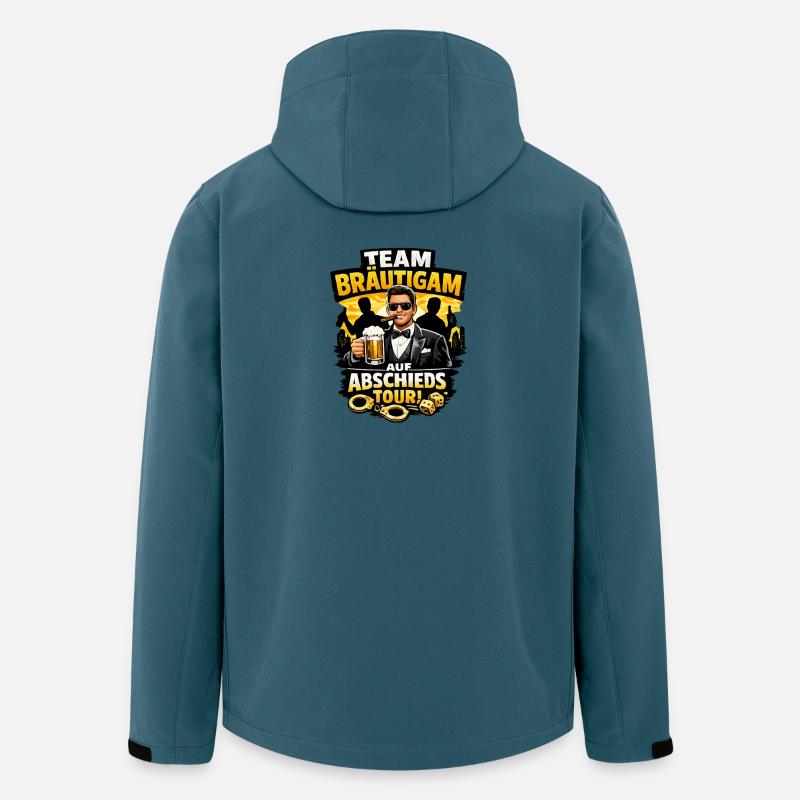 Team Bräutigam: Abschieds Tour - Recycelte Männer Softshell-Jacke von Stanley/Stella - Dunkles Petrol