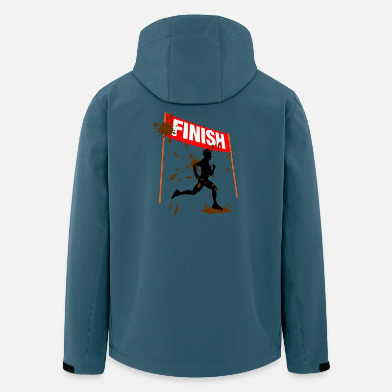 Finisher Course de Boue Hommes - Veste softshell homme en polyester recyclé Stanley/Stella - bleu pétrole foncé