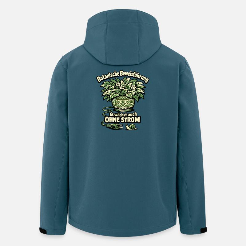 Botanische Beweisführung Ohne Strom - Recycelte Männer Softshell-Jacke von Stanley/Stella - Dunkles Petrol