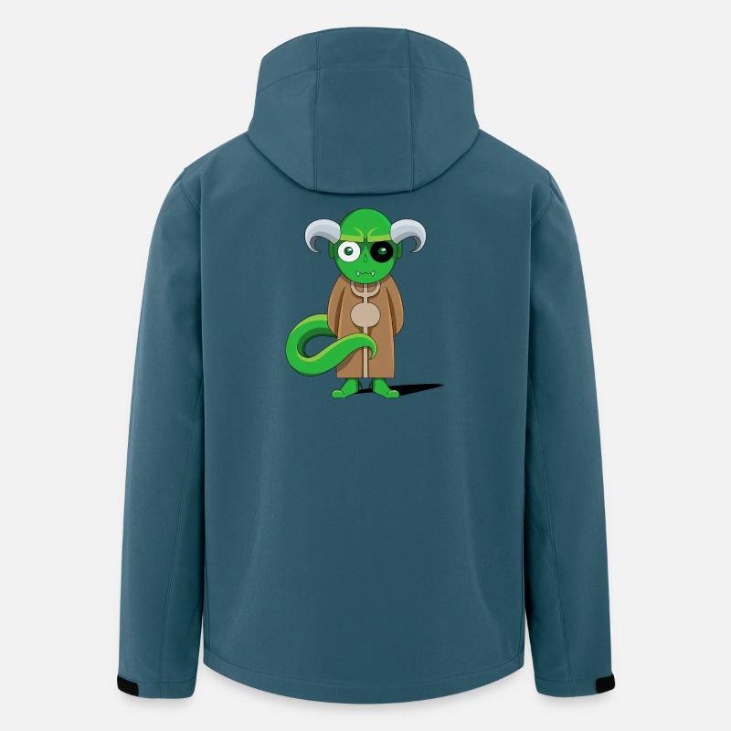 Démon Vert en robe marron - Veste softshell homme en polyester recyclé Stanley/Stella - bleu pétrole foncé
