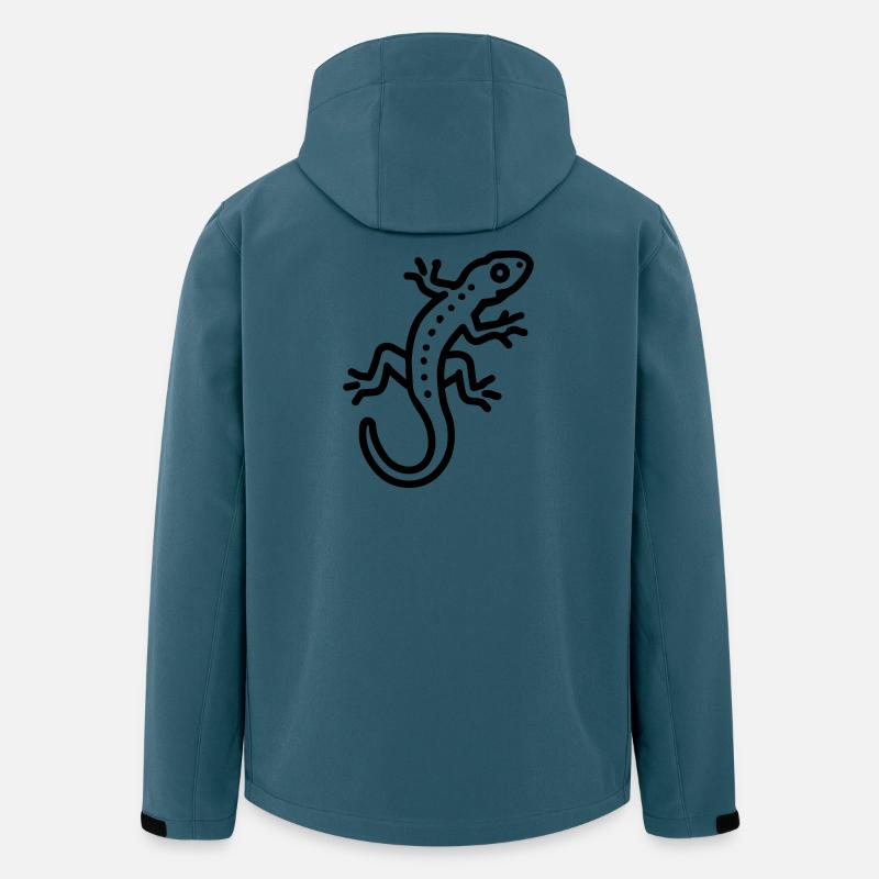 Eidechse - Recycelte Männer Softshell-Jacke von Stanley/Stella - Dunkles Petrol