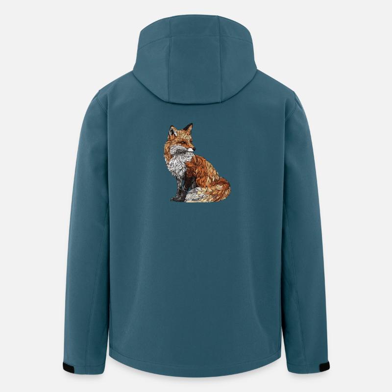Fuchs - Recycelte Männer Softshell-Jacke von Stanley/Stella - Dunkles Petrol