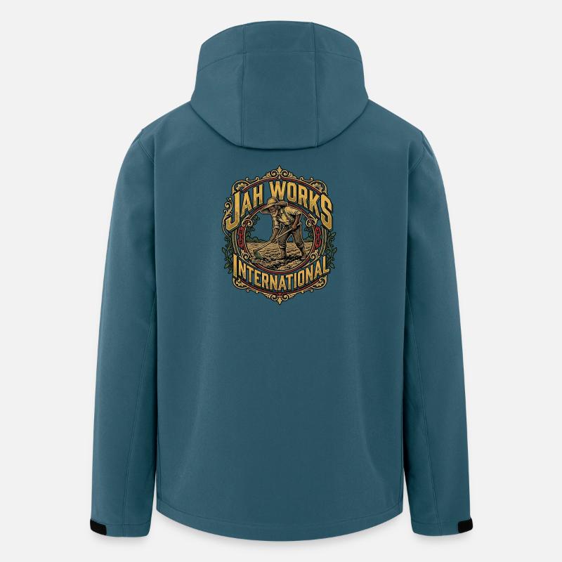 Jah Works - Recycelte Männer Softshell-Jacke von Stanley/Stella - Dunkles Petrol